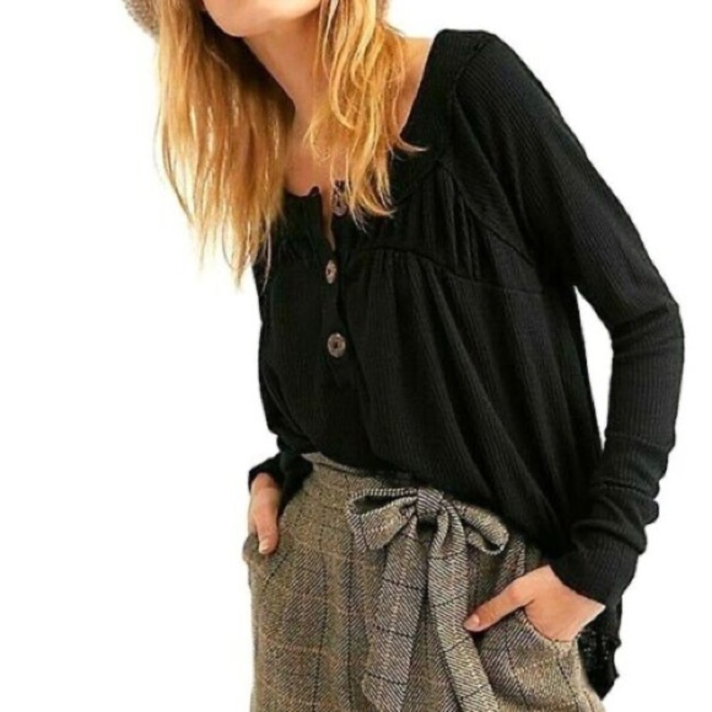 Free People Must Have Henley Thermal Tee